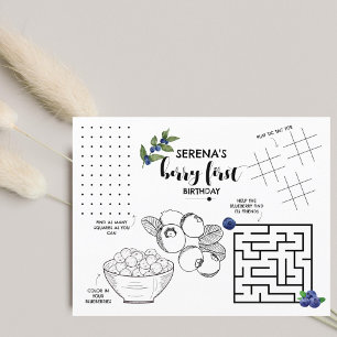 Berry First Birthday   Kids Activity Blueberry