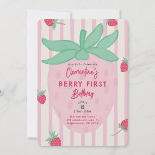 Berry First Birthday Party Invitation