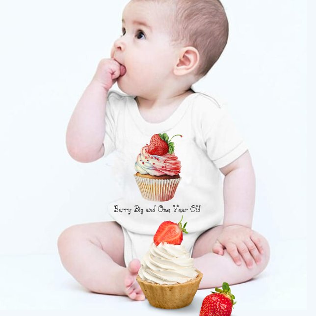 Berry first Birthday Smash Cake Baby Bodysuit (Creator Uploaded)