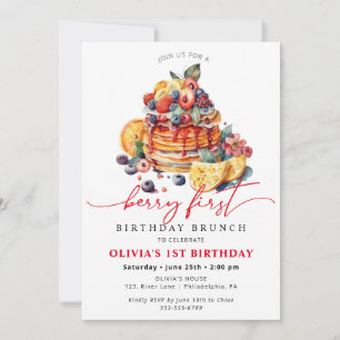 Berry First Birthday Spring Summer Invitation