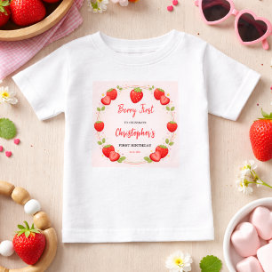 Berry First Birthday   Strawberry 1st Birthday  Baby T-Shirt