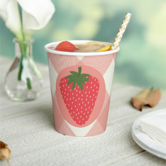 Berry First Birthday Strawberry Paper Cups