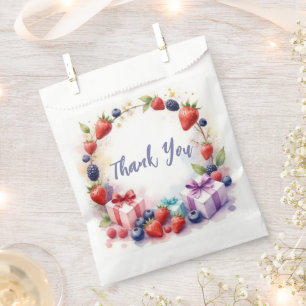 Berry First Birthday Strawberry Party - Thank you Favour Bags
