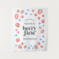 Berry First Birthday Strawberry Welcome