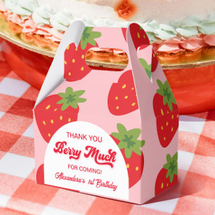 Berry First Birthday Thank You Favour Box