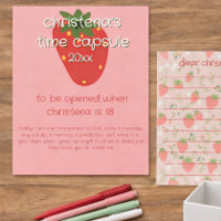 Berry First Birthday Time Capsule Sign