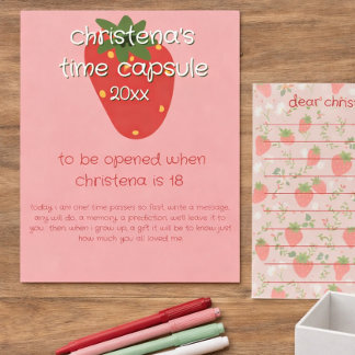 Berry First Birthday Time Capsule Sign