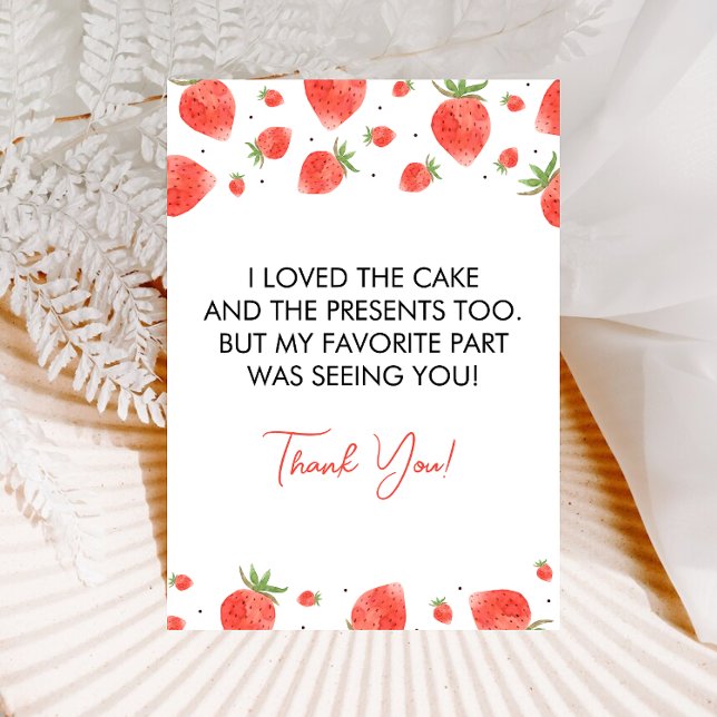 Berry First Bithday Thank You Card (Creator Uploaded)