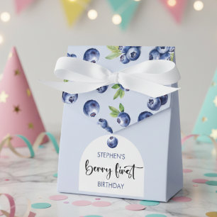 Berry first blueberries kids birthday favour box