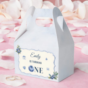 Berry First Cute 1st Birthday Girl's Blueberry Favour Box