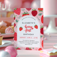 Berry First Cute 1st Birthday Strawberry Photo