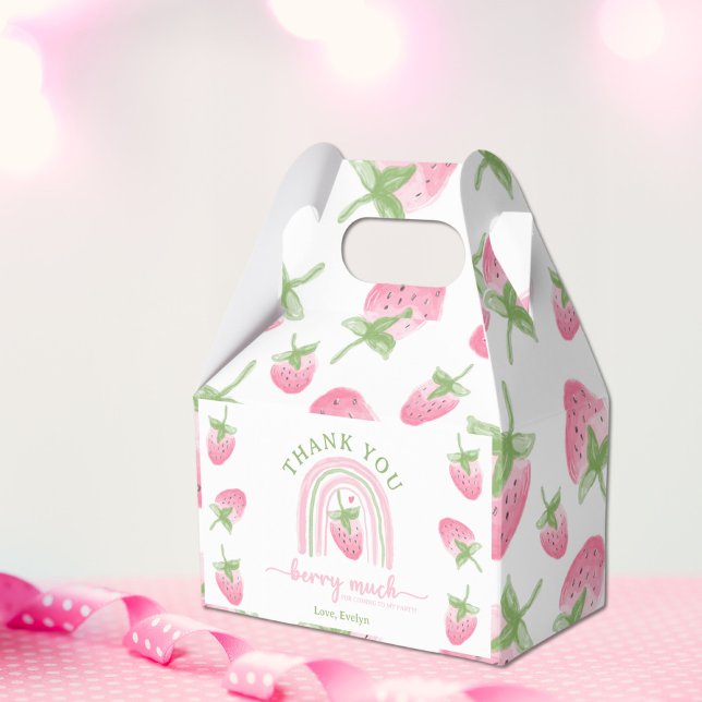 Berry First Girl 1st Birthday Favour Box (Creator Uploaded)