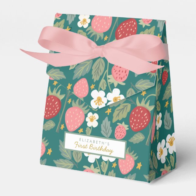 Berry first Strawberry Favour Box (Front Side)
