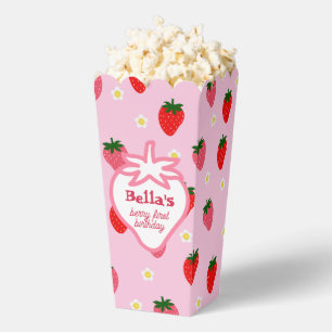 Berry First Strawberry Girl First Birthday Party Favour Box