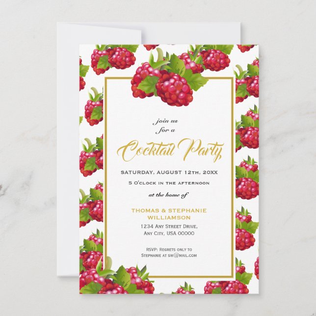 Berry Fruit Summer Brunch Party Invitation (Front)