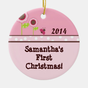 Berry Garden Ladybug Personalised Name Ornament