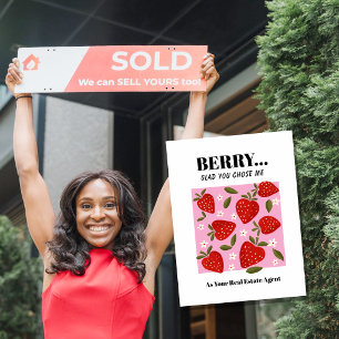 Berry Glad You Chose Me as Your Real Estate Agent Postcard