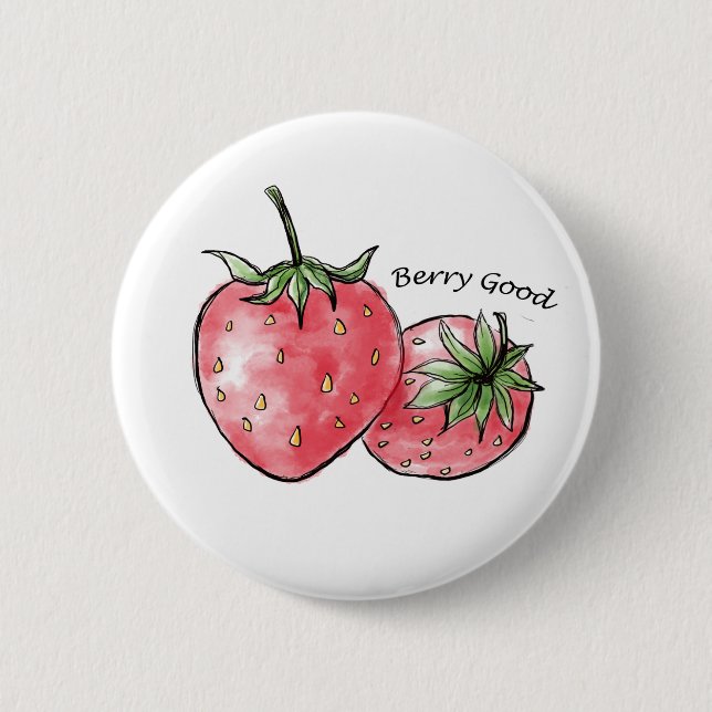 Berry Good Fun - Strawberry Delight 6 Cm Round Badge (Front)