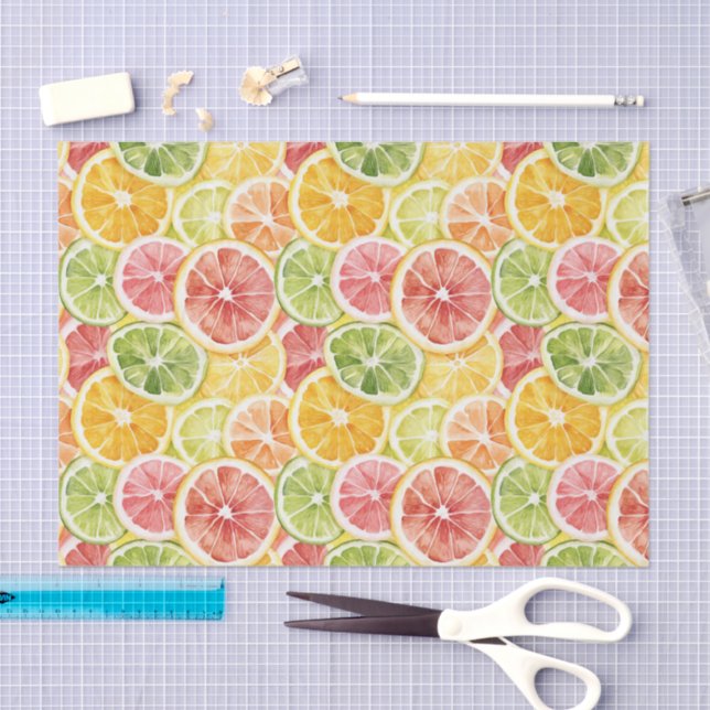 Berry Green Lim Orange Pink Fruit Bridal Shower Tissue Paper (Craft)