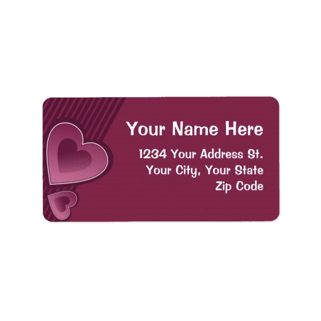 Berry Hearts Label (Front)