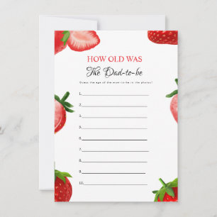 Berry How old was the dad baby Shower Game Card