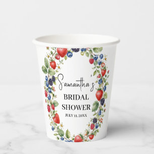 Berry in Love Berries Strawberry Bridal Shower Paper Cups