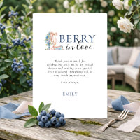 Berry In Love Blueberry Bridal Shower Thankyou