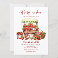 Berry In Love Bridal Shower Invitation