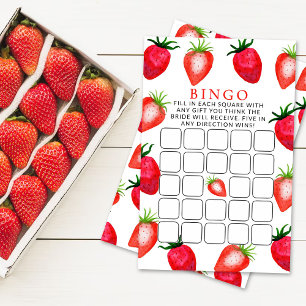 Berry In Love Strawberry Bridal Shower Bingo Game