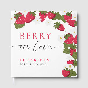 Berry in Love Strawberry Bridal Shower Floral Guest Book