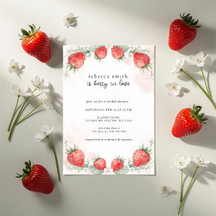 Berry in Love Strawberry Bridal Shower Invitation