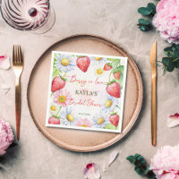 Berry in love strawberry bridal shower printed