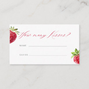 Berry in Love Strawberry How many Kisses Enclosure Card
