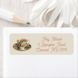 Berry in Love with Teatime Return Address Label