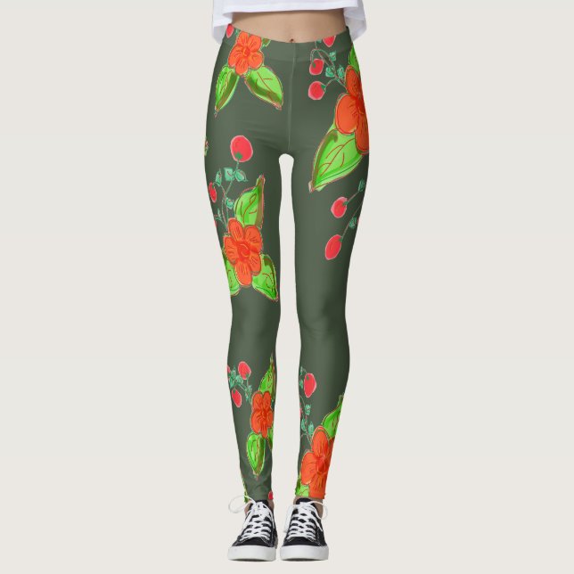 Berry Inspiring Ladies Leggings (Front)