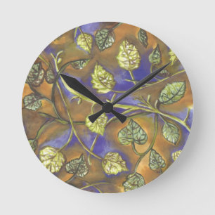 Berry Leaves Wall Clock