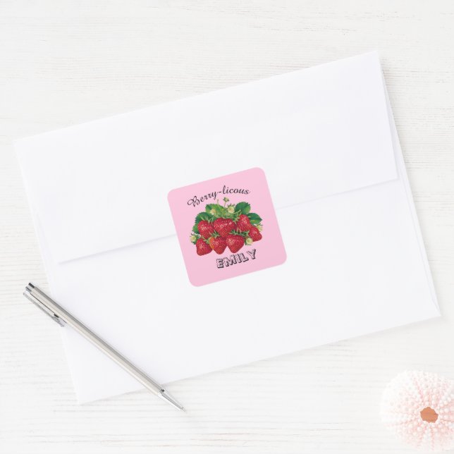 Berry-licous Square Sticker (Envelope)