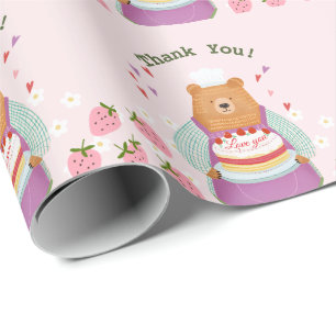Berry Lovely First Birthday Wrapping Paper