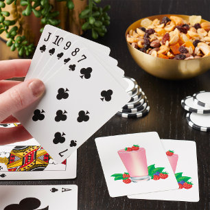 Berry Milkshake Drink Playing Cards