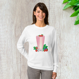 Berry Milkshake Drink Womens Long-Sleeve T-Shirt