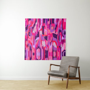 Berry Patch: Red and Pink Abstract Tapestry