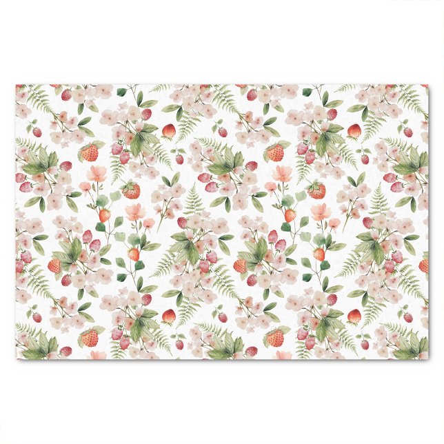 Berry Pattern Tissue Paper (Floral Berry Pattern Tissue Paper by Painted Paperie
)