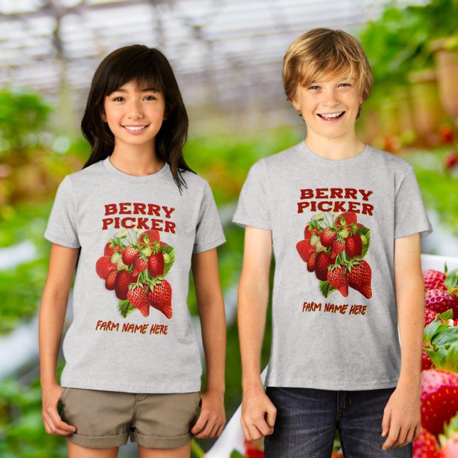 Berry Picker Strawberries Farm Name Tri-Blend Shirt (Creator Uploaded)