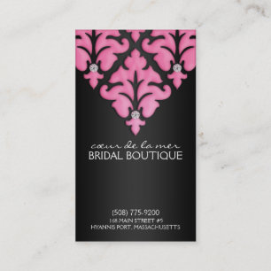 Berry Pink Diamond Damask Appointment Cards