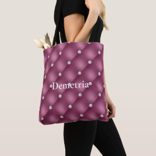 Berry Pink Diamond Tufts Christmas   Tote Bag
