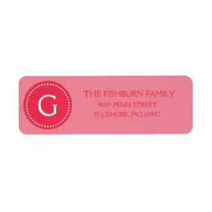 Berry Pink Muted Monogram Custom Monogrammed