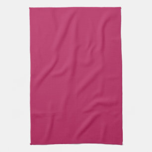 Berry Pink Personalised Trend Colour Background Tea Towel