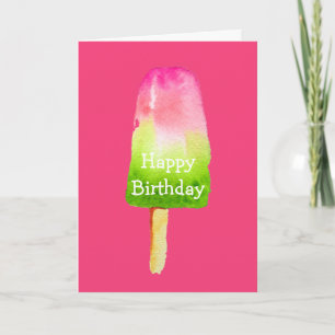 Berry popsyche Summertime watercolor Card