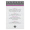 Berry Purple, Black, White Damask Menu Card