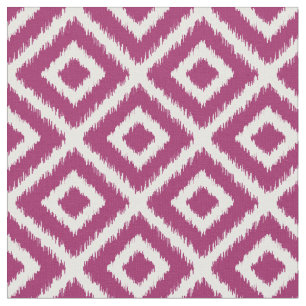 Berry Purple Ikat Diamonds Fabric